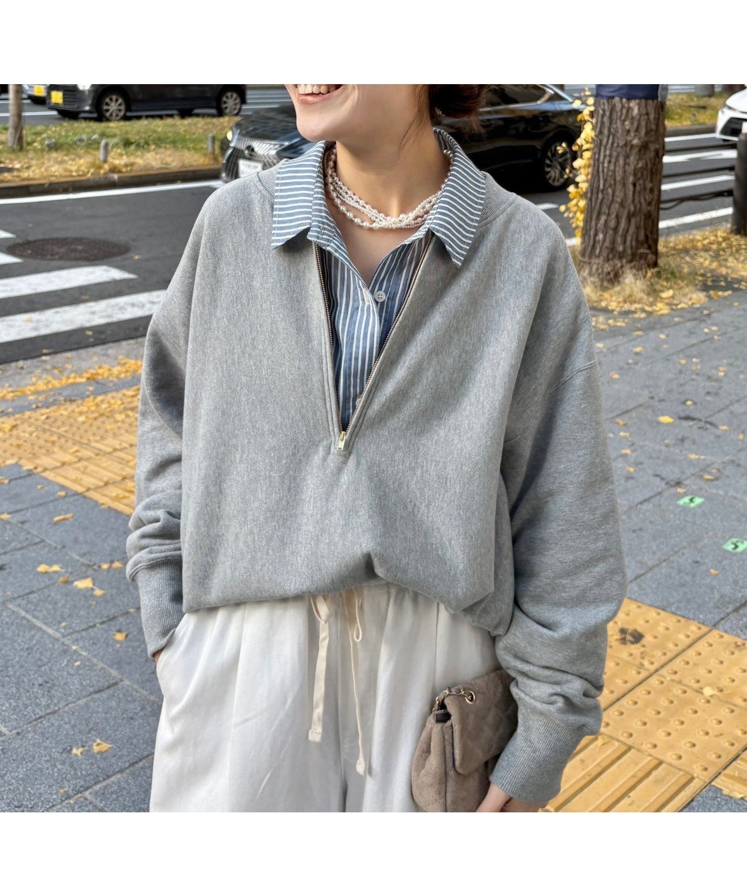 【ドゥドゥ/DouDou】の【新色追加】【インフルエンサー OKOCHI企画】ハーフジップスウェット インテリア・キッズ・メンズ・レディースファッション・服の通販 founy(ファニー) 　ファッション　Fashion　レディースファッション　Fashion for Women　トップス・カットソー　Cut & Sew Tops　レディースパーカー・カジュアルフーディー　Casual Hoodies & Sweatshirts　スウェット・クルーネックトップス　Sweatshirts & Crewnecks / Relaxed Fit Sweat Tops　インナー　Innerwear　スウェット / スエット　Sweatshirt, Sweatwear　スマート　Smart, Elegant　雑誌　Magazine, Fashion Magazine　ロング　Long, Long-Length　A/W・秋冬　Autumn/Winter　冬　Winter / This Winter　再入荷　Restock / Back in Stock　おすすめ　Recommended / Our Picks　2025年　2025　2025-2026秋冬・A/W　Autumn/Winter 2025–26 AW25–26　グレー|ID: prp329100004867408 ipo3291000000036257994