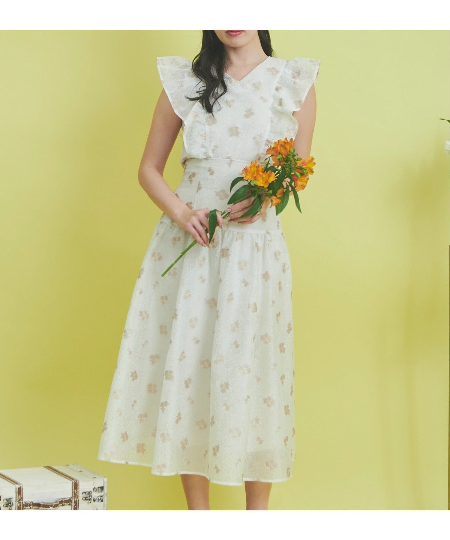 【ノエラ/Noela】のフラワージャガードスカート インテリア・キッズ・メンズ・レディースファッション・服の通販 founy(ファニー) ファッション Fashion レディースファッション Fashion for Women スカート Skirts セットアップ Set-Up, Coordinated Outfit トレンド Trend, Trending Now フレア Flare, Flared ベージュ|ID: prp329100004867414 ipo3291000000036258065