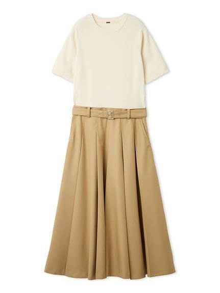 【ミラオーウェン/Mila Owen】のプリーツスカートニットドッキングワンピース 人気、トレンドファッション・服の通販 founy(ファニー) 　雑誌掲載アイテム　Magazine Picks & Fashion Features　ファッション雑誌　Fashion Magazines　ヴェリィ　VERY　ファッション　Fashion　レディースファッション　Fashion for Women　スカート　Skirts　プリーツスカート / 上品フェミニンスタイル　Pleated Skirts　3月号　March Issue　スマート　Smart, Elegant　雑誌　Magazine, Fashion Magazine　ドッキング　Docking, Mixed Material　プリーツ　Pleats, Pleated　ボトム　Bottoms, Lower Wear　半袖　Short Sleeve, Half Sleeve　リュクス　Luxury, Elegant, High-End, Chic　おすすめ　Recommended / Our Picks　 other-1|ID: prp329100004867425 ipo3291000000036258115