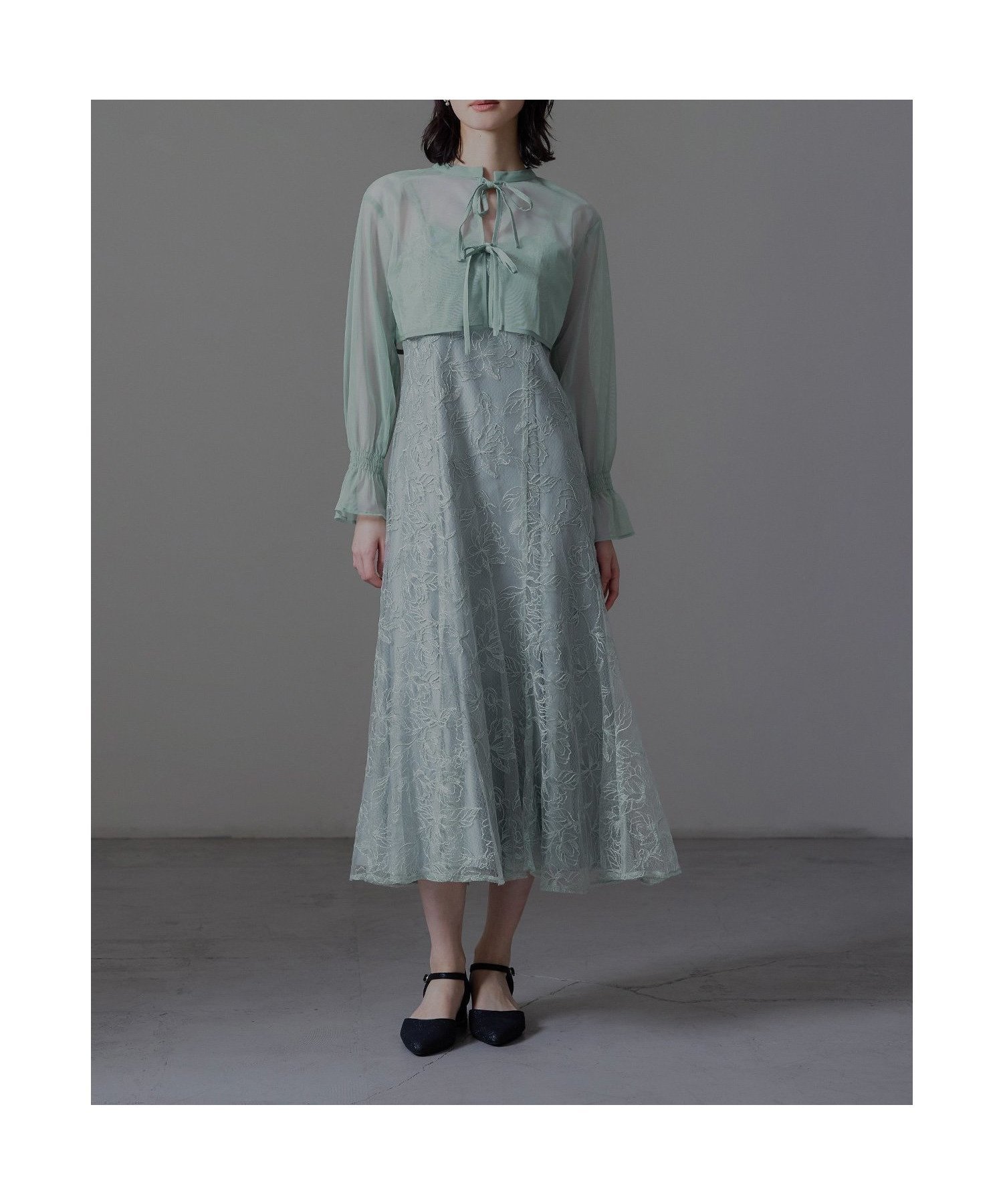 【ビーフラット/bflat】のダブルリボンボレロセットドレス 2点セット レース キャミワンピース チュール 結婚式 インテリア・キッズ・メンズ・レディースファッション・服の通販 founy(ファニー) ファッション Fashion レディースファッション Fashion for Women アウター Coat / Outerwear Collection ボレロ・ショート丈ジャケット / ドレス羽織りに Boleros & Short Jackets ワンピース Dresses フォーマル・パーティードレス・結婚式用ドレス Elegant & Casual Dresses キャミソールワンピース Camisole Dresses キャミワンピース Cami Dress, Slip Dress スリーブ Sleeve, Long Sleeve / Short Sleeve チュール Tulip, Tulip Motif ドレス Dress, One-Piece パターン Pattern, Design Print フラワー Flower, Floral レース Lace, Lace Fabric おすすめ Recommended / Our Picks 結婚式 Wedding 披露宴 Wedding Reception 二次会 After Party ミント|ID: prp329100004867429 ipo3291000000036258138