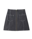 【ミルクフェド/MILKFED.】のDENIM ZIP SKIRT 人気、トレンドファッション・服の通販 founy(ファニー) ファッション Fashion レディースファッション Fashion for Women スカート Skirts ショート Short, Short Length ジップ Zip, Zipper ソックス Socks, Hosiery デニム Denim, Jeans Material 台形 A-Line, Trapezoid Shape フロント Front, Front Design ミニスカート Mini Skirt, Short Skirt 冬 Winter / This Winter 再入荷 Restock / Back in Stock おすすめ Recommended / Our Picks thumbnail BLACK|ID: prp329100004867430 ipo3291000000036258140