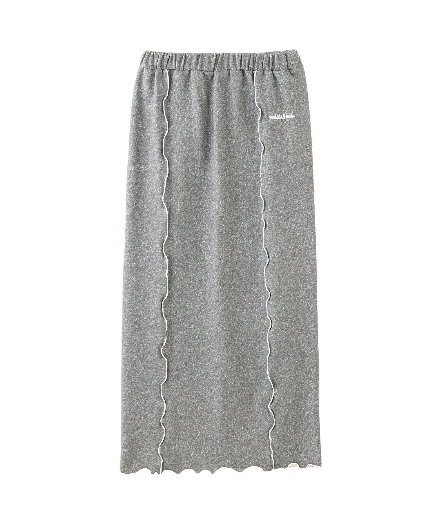 【ミルクフェド/MILKFED.】のLETTUCE EDGE SWEAT SKIRT インテリア・キッズ・メンズ・レディースファッション・服の通販 founy(ファニー) ファッション Fashion レディースファッション Fashion for Women スカート Skirts スウェット / スエット Sweatshirt, Sweatwear スリット Slit, Slit Detail セットアップ Set-Up, Coordinated Outfit トレンド Trend, Trending Now ペプラム Peplum, Flared Hem マキシ Maxi, Full Length ロング Long, Long-Length 再入荷 Restock / Back in Stock おすすめ Recommended / Our Picks ASH|ID: prp329100004867432 ipo3291000000036258148