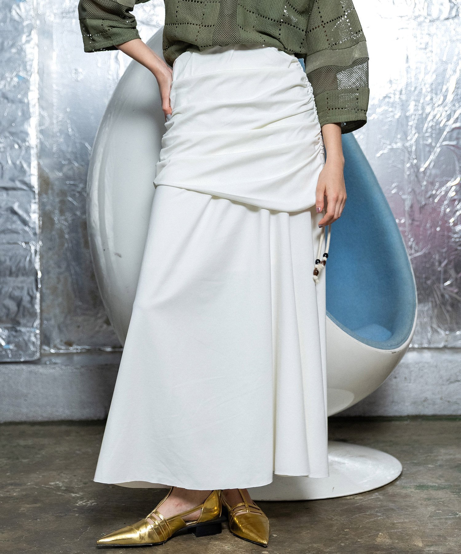 【アウラアイラ/AULA AILA】の3WAYギャザーフレアスカート 人気、トレンドファッション・服の通販 founy(ファニー) 　ファッション　Fashion　レディースファッション　Fashion for Women　スカート　Skirts　Aライン・フレアスカート　A-Line & Flared Skirts　アシンメトリー　Asymmetrical Style　ギャザー　Gathered, Ruffled　デニム　Denim, Jeans Material　ドレープ　Drape, Draping Fabric　フレア　Flare, Flared　ミニスカート　Mini Skirt, Short Skirt　S/S・春夏　SS, Spring/Summer, Warm Season　夏　Summer　2026年　2026　 other-1|ID: prp329100004867435 ipo3291000000036258157