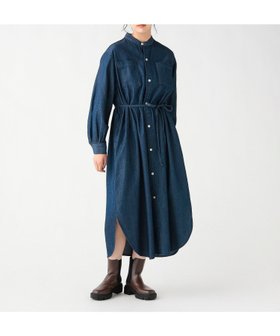 【ビームス ハート/BEAMS HEART】のデニム シャツ ワンピース 人気、トレンドファッション・服の通販 founy(ファニー) ファッション Fashion レディースファッション Fashion for Women ワンピース Dresses シャツワンピース / 1枚で着映えコーデ Shirt Dresses 今季 This Season, Current Season ショルダー Shoulder, Shoulder Strap デニム Denim, Jeans Material トレンド Trend, Trending Now ドロップ Drop Shoulder, Dropped Style フロント Front, Front Design ブラウジング Blouson Silhouette, Cinched Waist リボン Ribbon, Bow リラックス Relax, Relaxed Fit ロング Long, Long-Length |ID:prp329100004867453