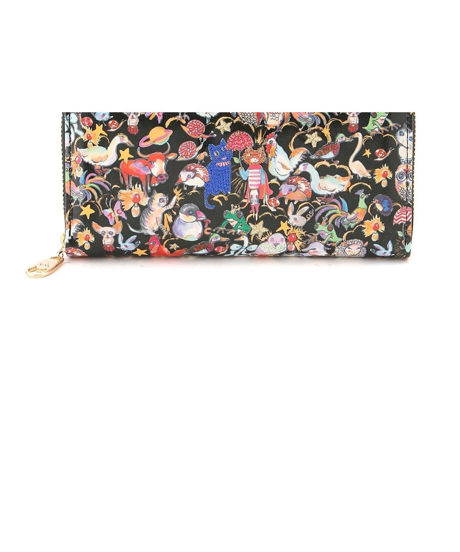 【ツモリチサト キャリー/tsumori chisato CARRY】の森のどうぶつたち RF長財布 インテリア・キッズ・メンズ・レディースファッション・服の通販 founy(ファニー) 　ファッション　Fashion　レディースファッション　Fashion for Women　ミニ財布・二つ折り財布　Wallets & Card Cases　コイン　Coin, Coin Design　テクスチャー　Texture, Textured Fabric　ポケット　Pocket, Pocket Detail　財布　Wallet, Purse　ブラック|ID: prp329100004867467 ipo3291000000036258329