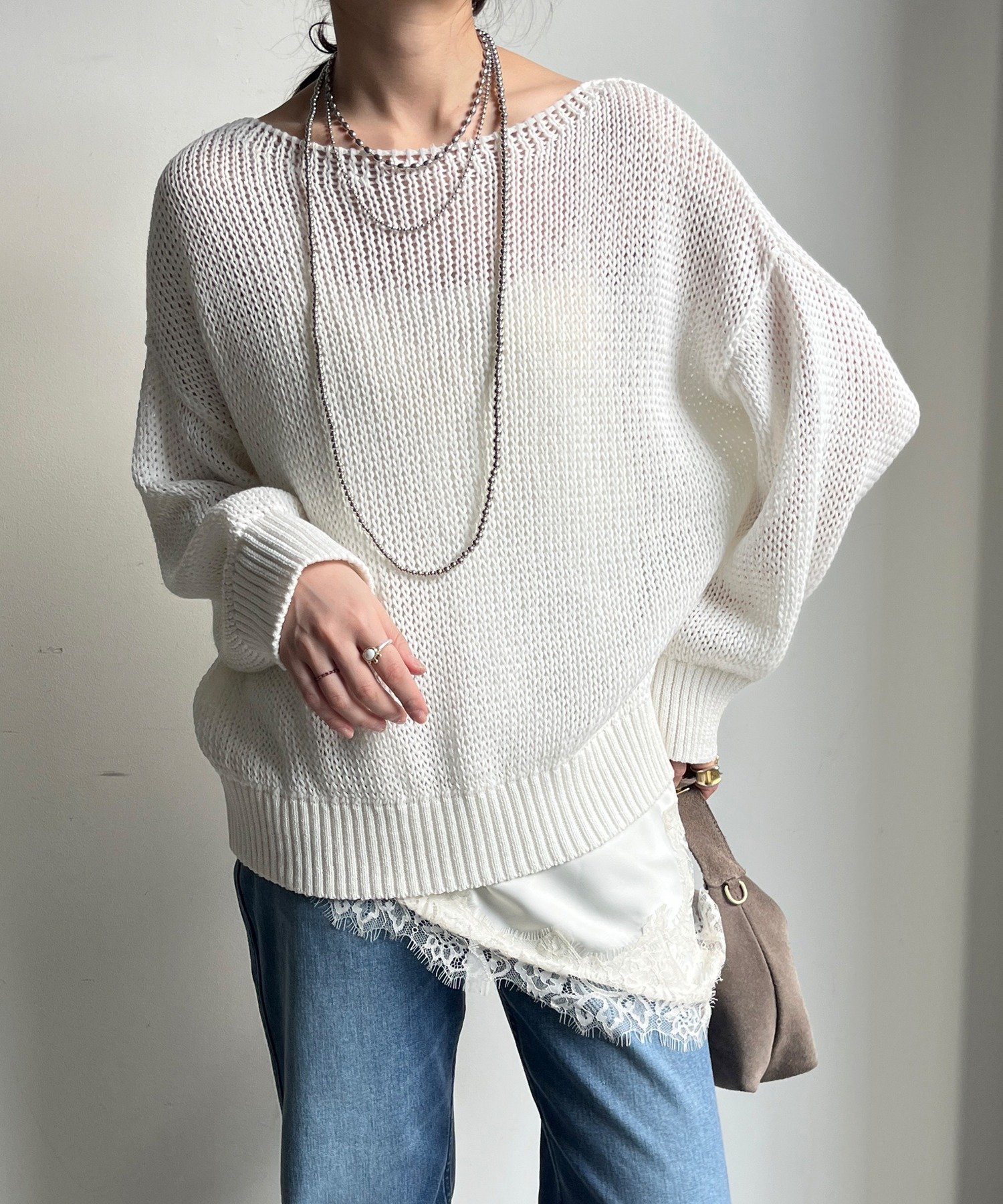 【ドゥドゥ/DouDou】のコットンローゲージプルオーバー インテリア・キッズ・メンズ・レディースファッション・服の通販 founy(ファニー) 　ファッション　Fashion　レディースファッション　Fashion for Women　トップス・カットソー　Cut & Sew Tops　カジュアルプルオーバー・ニットトップス　Pullovers & Knit Tops / Casual Pullovers　春　Spring　軽量　Lightweight, Ultra Light　シンプル　Simple, Minimal　スマート　Smart, Elegant　ベーシック　Basic, Essential　ルーズ　Loose, Oversized　S/S・春夏　SS, Spring/Summer, Warm Season　再入荷　Restock / Back in Stock　夏　Summer　2026年　2026　ホワイト|ID: prp329100004867896 ipo3291000000036265814