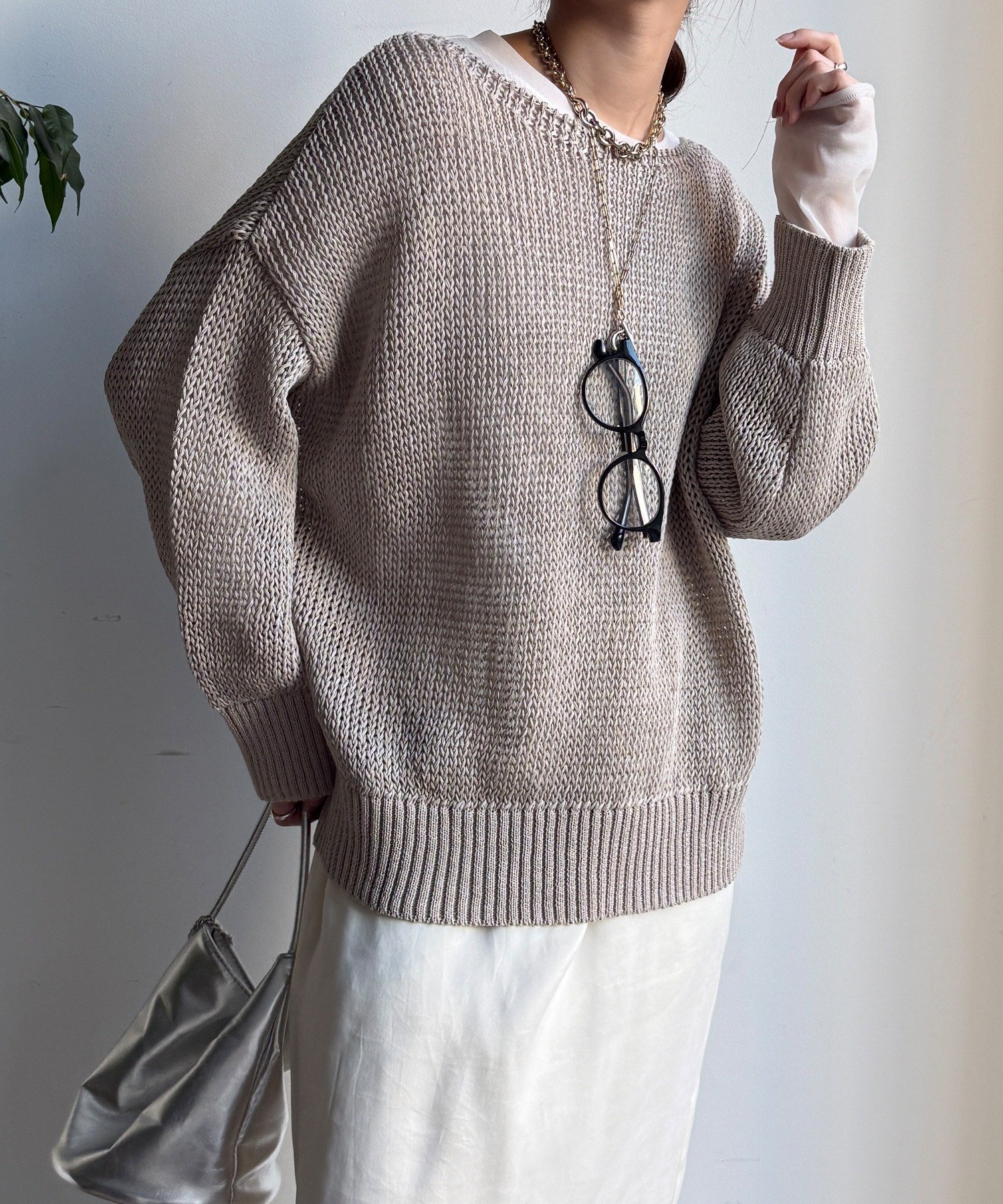 【ドゥドゥ/DouDou】のコットンローゲージプルオーバー インテリア・キッズ・メンズ・レディースファッション・服の通販 founy(ファニー) 　ファッション　Fashion　レディースファッション　Fashion for Women　トップス・カットソー　Cut & Sew Tops　カジュアルプルオーバー・ニットトップス　Pullovers & Knit Tops / Casual Pullovers　春　Spring　軽量　Lightweight, Ultra Light　シンプル　Simple, Minimal　スマート　Smart, Elegant　ベーシック　Basic, Essential　ルーズ　Loose, Oversized　S/S・春夏　SS, Spring/Summer, Warm Season　再入荷　Restock / Back in Stock　夏　Summer　2026年　2026　ベージュ|ID: prp329100004867896 ipo3291000000036265818