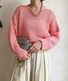 【ドゥドゥ/DouDou】のコットンローゲージプルオーバー 人気、トレンドファッション・服の通販 founy(ファニー) ファッション Fashion レディースファッション Fashion for Women トップス・カットソー Cut & Sew Tops カジュアルプルオーバー・ニットトップス Pullovers & Knit Tops / Casual Pullovers 春 Spring 軽量 Lightweight, Ultra Light シンプル Simple, Minimal スマート Smart, Elegant ベーシック Basic, Essential ルーズ Loose, Oversized S/S・春夏 SS, Spring/Summer, Warm Season 再入荷 Restock / Back in Stock 夏 Summer 2026年 2026 thumbnail ピンク|ID: prp329100004867896 ipo3291000000036265820