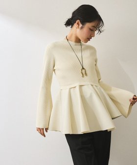 【アダム エ ロペ/ADAM ET ROPE'】の【再入荷】・【サステナブル】ペプラムコンビニットプルオーバー 人気、トレンドファッション・服の通販 founy(ファニー) ファッション Fashion レディースファッション Fashion for Women トップス・カットソー Cut & Sew Tops ニット Knit Tops & Sweaters カジュアルプルオーバー・ニットトップス Pullovers & Knit Tops / Casual Pullovers オケージョン Occasion Wear 春 Spring コンパクト Compact, Small Size ストレッチ Stretch, Stretchy Fabric スラックス Slacks, Dress Pants スリーブ Sleeve, Long Sleeve / Short Sleeve ツイル Twist, Twisted Detail デニム Denim, Jeans Material ドッキング Docking, Mixed Material フレア Flare, Flared ペプラム Peplum, Flared Hem ポケット Pocket, Pocket Detail ワイド Wide, Wide Fit S/S・春夏 SS, Spring/Summer, Warm Season 再入荷 Restock / Back in Stock おすすめ Recommended / Our Picks 夏 Summer 2025年 2025 2025春夏・S/S Spring/Summer 2025 SS25 |ID:prp329100004867899