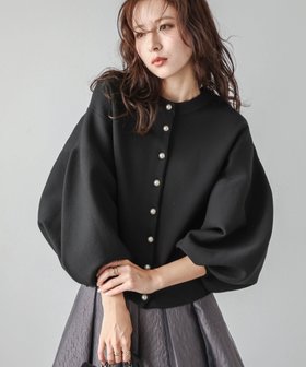 【ラジュール/Lajour】の2wayパールニットカーディガン 人気、トレンドファッション・服の通販 founy(ファニー) ファッション Fashion レディースファッション Fashion for Women トップス・カットソー Cut & Sew Tops ニット Knit Tops & Sweaters カーディガン・羽織り Layered Style Cardigans カーディガン Cardigan, Knitwear スリーブ Sleeve, Long Sleeve / Short Sleeve バルーン Balloon, Balloon Silhouette パール Pearl, Pearl Accent フェミニン Feminine, Girly 羽織 Haori, Light Jacket |ID:prp329100004867901
