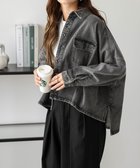 【ラジュール/Lajour】のデニムワイドシャツ 人気、トレンドファッション・服の通販 founy(ファニー) ファッション Fashion レディースファッション Fashion for Women トップス・カットソー Cut & Sew Tops シャツ・ブラウス・オフィスカジュアル Elegant Blouses & Button-Ups ウォッシュ Washed Finish コンパクト Compact, Small Size ショルダー Shoulder, Shoulder Strap デニム Denim, Jeans Material ドロップ Drop Shoulder, Dropped Style ボックス Boxy, Box Shape ワイド Wide, Wide Fit ヴィンテージ Vintage Style 羽織 Haori, Light Jacket thumbnail グレー|ID: prp329100004867902 ipo3291000000036266202