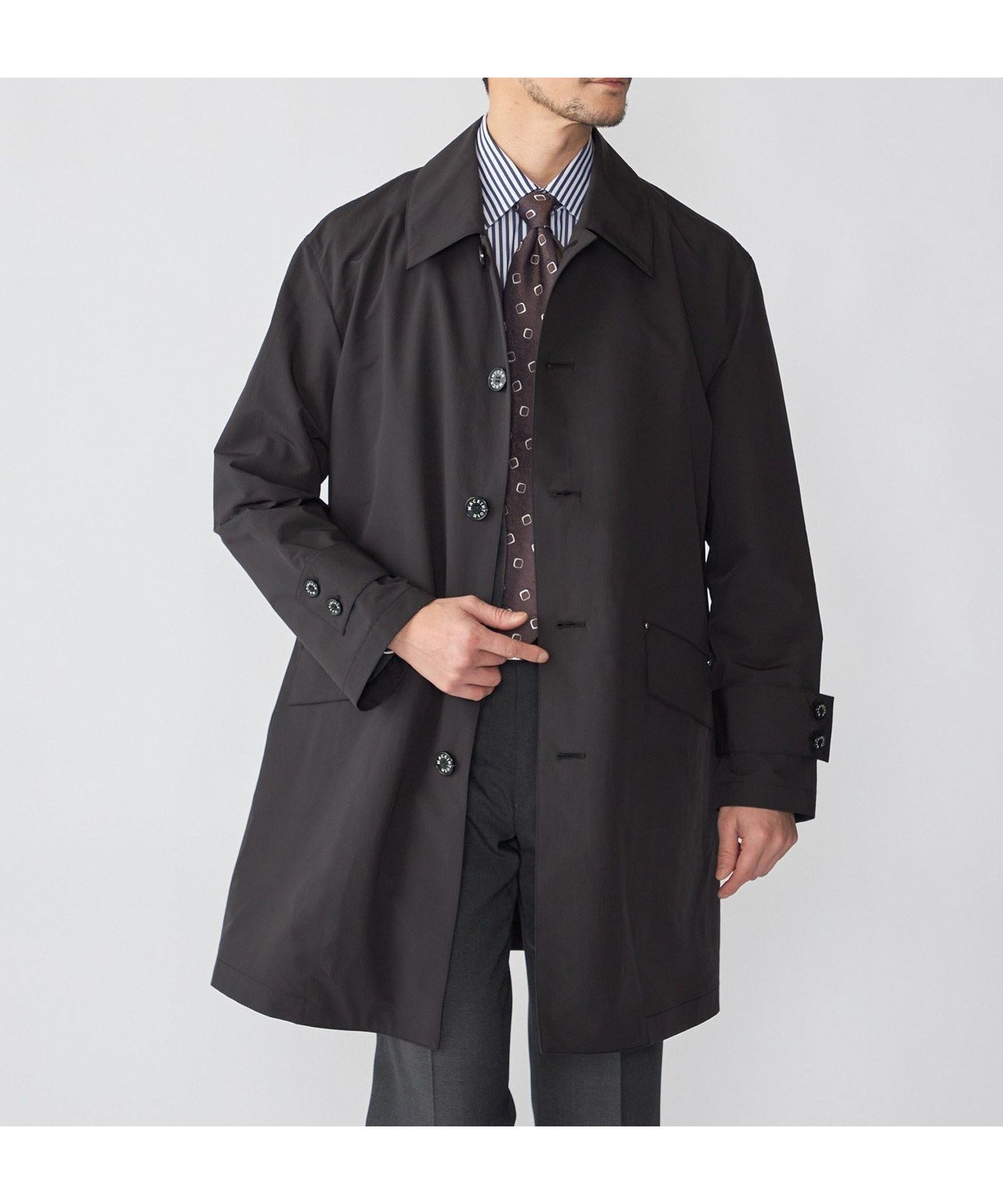【シップス/SHIPS / MEN】のMACKINTOSH HUMBIE SL ライト ウェイト ステンカラー コート インテリア・キッズ・メンズ・レディースファッション・服の通販 founy(ファニー) 　ファッション　Fashion　メンズファッション　Fashion for Men　ジャケット　Jacket, Outerwear　スマート　Smart, Elegant　定番　Standard, Basic Item　フラップ　Flap, Flap Pocket　ポケット　Pocket, Pocket Detail　モダン　Modern, Contemporary　ロンドン　London Style, British Inspired　おすすめ　Recommended / Our Picks　エレガント 上品　Elegant　ビジネス 仕事 通勤　Business / Work / Commuting　ブラック|ID: prp329100004867909 ipo3291000000036266439