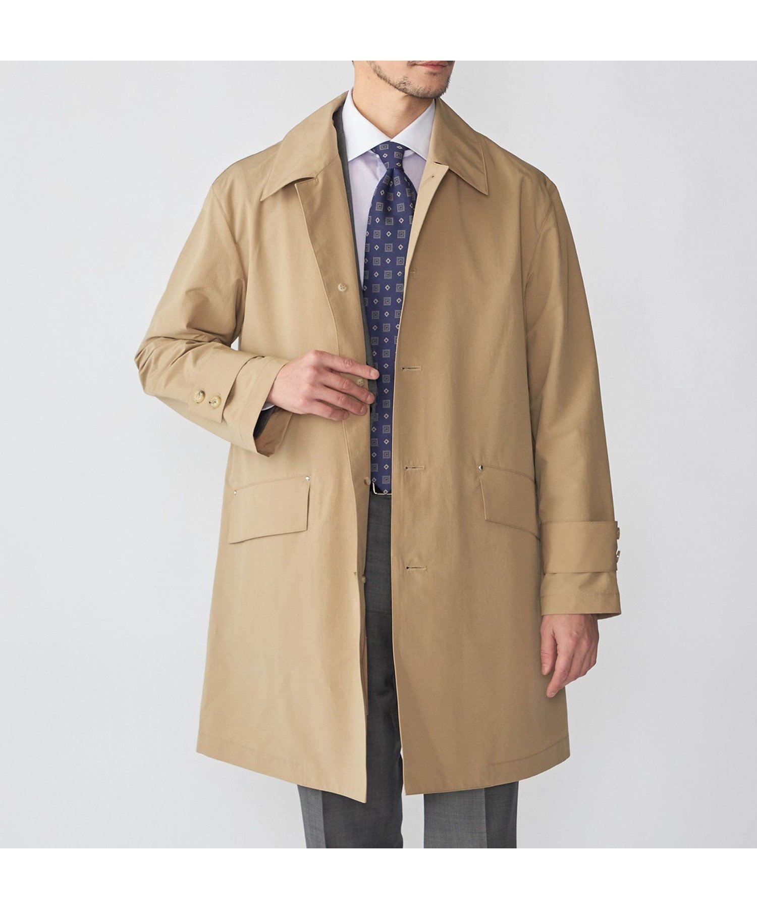 【シップス/SHIPS / MEN】のMACKINTOSH HUMBIE SL ライト ウェイト ステンカラー コート インテリア・キッズ・メンズ・レディースファッション・服の通販 founy(ファニー) 　ファッション　Fashion　メンズファッション　Fashion for Men　ジャケット　Jacket, Outerwear　スマート　Smart, Elegant　定番　Standard, Basic Item　フラップ　Flap, Flap Pocket　ポケット　Pocket, Pocket Detail　モダン　Modern, Contemporary　ロンドン　London Style, British Inspired　おすすめ　Recommended / Our Picks　エレガント 上品　Elegant　ビジネス 仕事 通勤　Business / Work / Commuting　ベージュ系|ID: prp329100004867909 ipo3291000000036266441