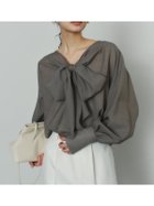 【アニュアンス/anuans】のフロントリボンブラウス 人気、トレンドファッション・服の通販 founy(ファニー) ファッション Fashion レディースファッション Fashion for Women トップス・カットソー Cut & Sew Tops シャツ・ブラウス・オフィスカジュアル Elegant Blouses & Button-Ups カフス Cuff Design シンプル Simple, Minimal スリーブ Sleeve, Long Sleeve / Short Sleeve ドレープ Drape, Draping Fabric バランス Balance, Style Balance フロント Front, Front Design ボトム Bottoms, Lower Wear リボン Ribbon, Bow おすすめ Recommended / Our Picks 日本製 Made In Japan エレガント 上品 Elegant thumbnail GREY BEIGE|ID: prp329100004867911 ipo3291000000036266591