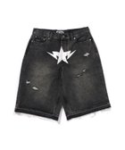 【アベイシングエイプ/A BATHING APE / MEN】のDESTROYED STA RELAXED FIT 13OZ DEMIN SHORTS 人気、トレンドファッション・服の通販 founy(ファニー) ファッション Fashion メンズファッション Fashion for Men ダメージ Distressed, Destroyed フロント Front, Front Design プリント Print, Printed Pattern ポケット Pocket, Pocket Detail ラバー Rubber, Rubber Sole ヴィンテージ Vintage Style thumbnail BLACK|ID: prp329100004867933 ipo3291000000036267352
