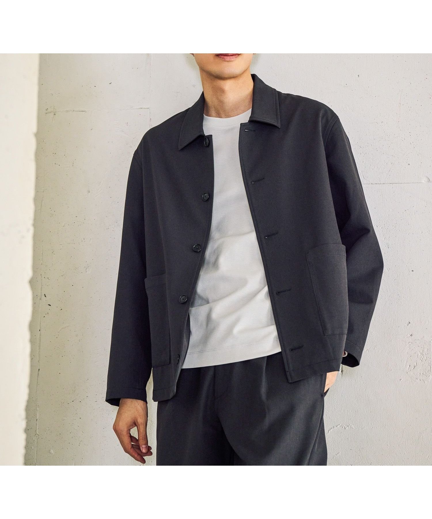 【グローバルワーク/GLOBAL WORK / MEN】のSOLOTEXお手入れらくらく/シャツジャケット/636142 インテリア・キッズ・メンズ・レディースファッション・服の通販 founy(ファニー) 　ファッション　Fashion　メンズファッション　Fashion for Men　おすすめ　Recommended / Our Picks　シンプル　Simple, Minimal　ジャケット　Jacket, Outerwear　ストレッチ　Stretch, Stretchy Fabric　パッチ　Patch, Appliqué　フロント　Front, Front Design　ブルゾン　Blouson, Bomber Jacket　ポケット　Pocket, Pocket Detail　吸水　Absorbent, Quick-Dry　羽織　Haori, Light Jacket　ネイビー88|ID: prp329100004867939 ipo3291000000036267417