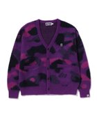 【ア ベイシング エイプ/A BATHING APE】のCOLOR CAMO MOHAIR KNIT CARDIGAN 人気、トレンドファッション・服の通販 founy(ファニー) ファッション Fashion レディースファッション Fashion for Women トップス・カットソー Cut & Sew Tops ニット Knit Tops & Sweaters カーディガン・羽織り Layered Style Cardigans カーディガン Cardigan, Knitwear メタル Metal, Metal Parts thumbnail PURPLE|ID: prp329100004867950 ipo3291000000036267548