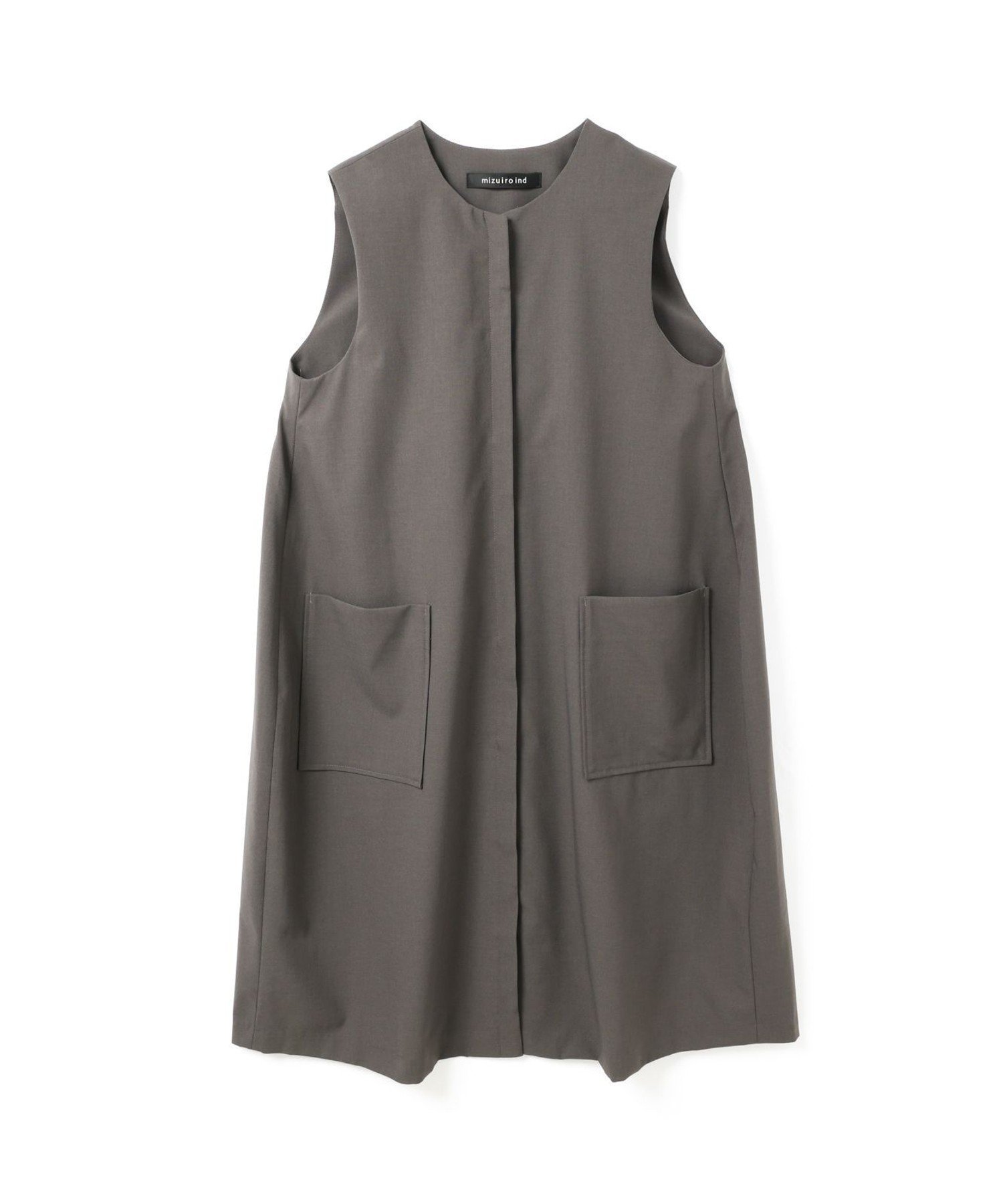 【マーコート/MARcourt】のmizuiro ind フロントフライコクーンジレ インテリア・キッズ・メンズ・レディースファッション・服の通販 founy(ファニー) 　ファッション　Fashion　レディースファッション　Fashion for Women　アウター　Coat / Outerwear Collection　トップス・カットソー　Cut & Sew Tops　ベスト&ジレ / 重ね着スタイル　Vests & Gilets　コクーン　Cocoon, Cocoon Silhouette　ノースリーブ　Sleeveless, No-Sleeve　フロント　Front, Front Design　ポケット　Pocket, Pocket Detail　人気　Popular, Best Seller　今秋　This Fall　再入荷　Restock / Back in Stock　無地　Plain, Solid Color　グレージュ|ID: prp329100004867979 ipo3291000000036268135