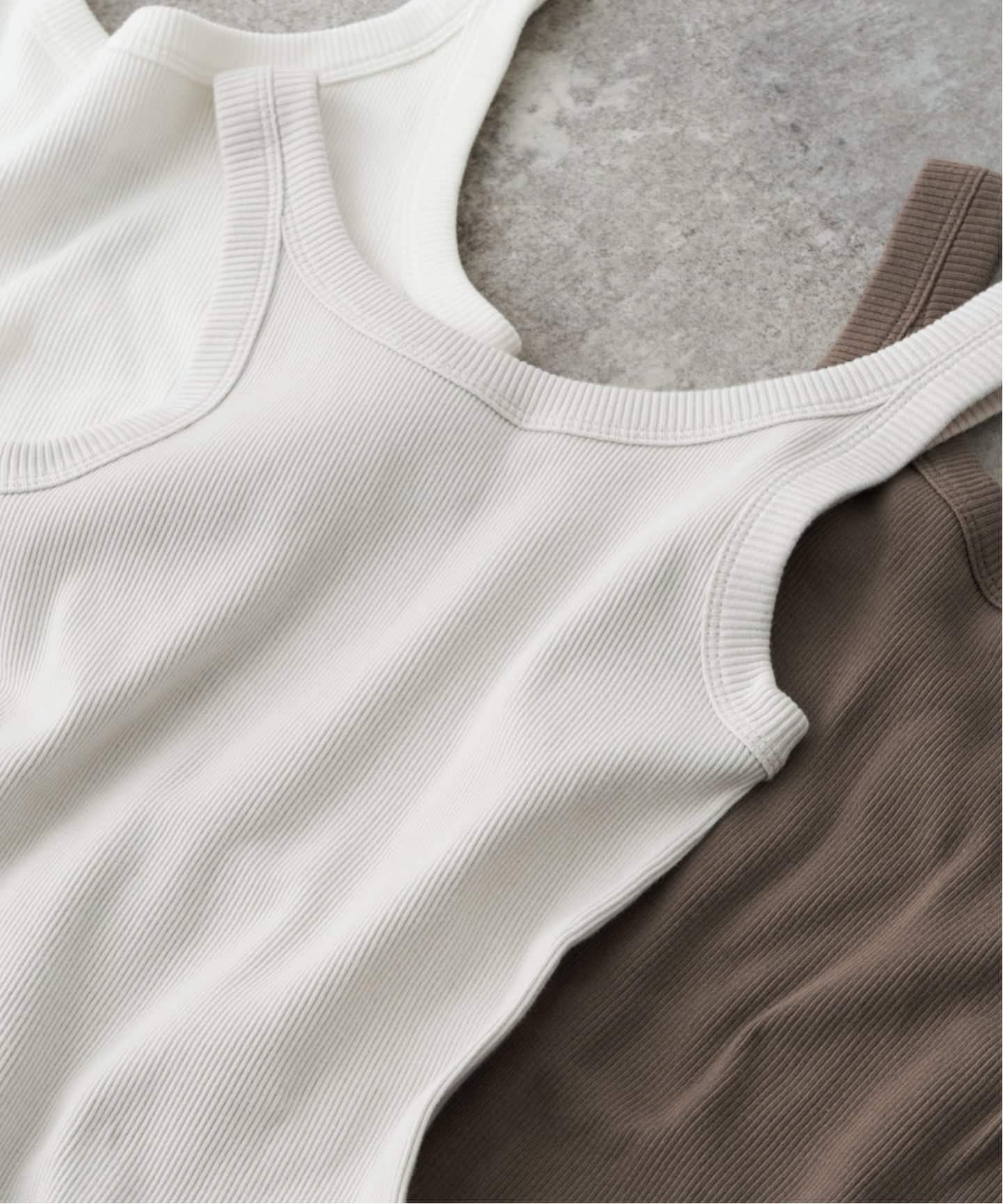 【スピック&スパン/Spick & Span】の《新色有り / 追加》甘撚テレコアメスリタンク インテリア・キッズ・メンズ・レディースファッション・服の通販 founy(ファニー) 　ファッション　Fashion　レディースファッション　Fashion for Women　テレコ　Ribbed, Rib Stitch　人気　Popular, Best Seller　グレーB|ID: prp329100004867986 ipo3291000000036268259