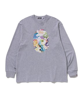 【ア ベイシング エイプ/A BATHING APE】のART CAMO APE HEAD RELAXED FIT LS TEE 人気、トレンドファッション・服の通販 founy(ファニー) ファッション Fashion レディースファッション Fashion for Women グラフィック Graphic, Graphic Design スリーブ Sleeve, Long Sleeve / Short Sleeve フロント Front, Front Design プリント Print, Printed Pattern ロング Long, Long-Length |ID:prp329100004867989