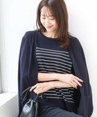 【エムケイ ミッシェルクラン/MK MICHEL KLEIN】のカラーニットアンサンブル/洗える 人気、トレンドファッション・服の通販 founy(ファニー) ファッション Fashion レディースファッション Fashion for Women トップス・カットソー Cut & Sew Tops ニット Knit Tops & Sweaters アンサンブルニット Knit Ensembles & Twin Sets アンサンブル Ensemble Set インナー Innerwear カーディガン Cardigan, Knitwear コンパクト Compact, Small Size ボーダー Border, Stripe ポケット Pocket, Pocket Detail ミドル Middle Length, Mid Height メタル Metal, Metal Parts 人気 Popular, Best Seller 冬 Winter / This Winter 半袖 Short Sleeve, Half Sleeve 夏 Summer 春 Spring 洗える Machine Washable 秋 Autumn thumbnail ネイビー|ID: prp329100004867992 ipo3291000000036268365