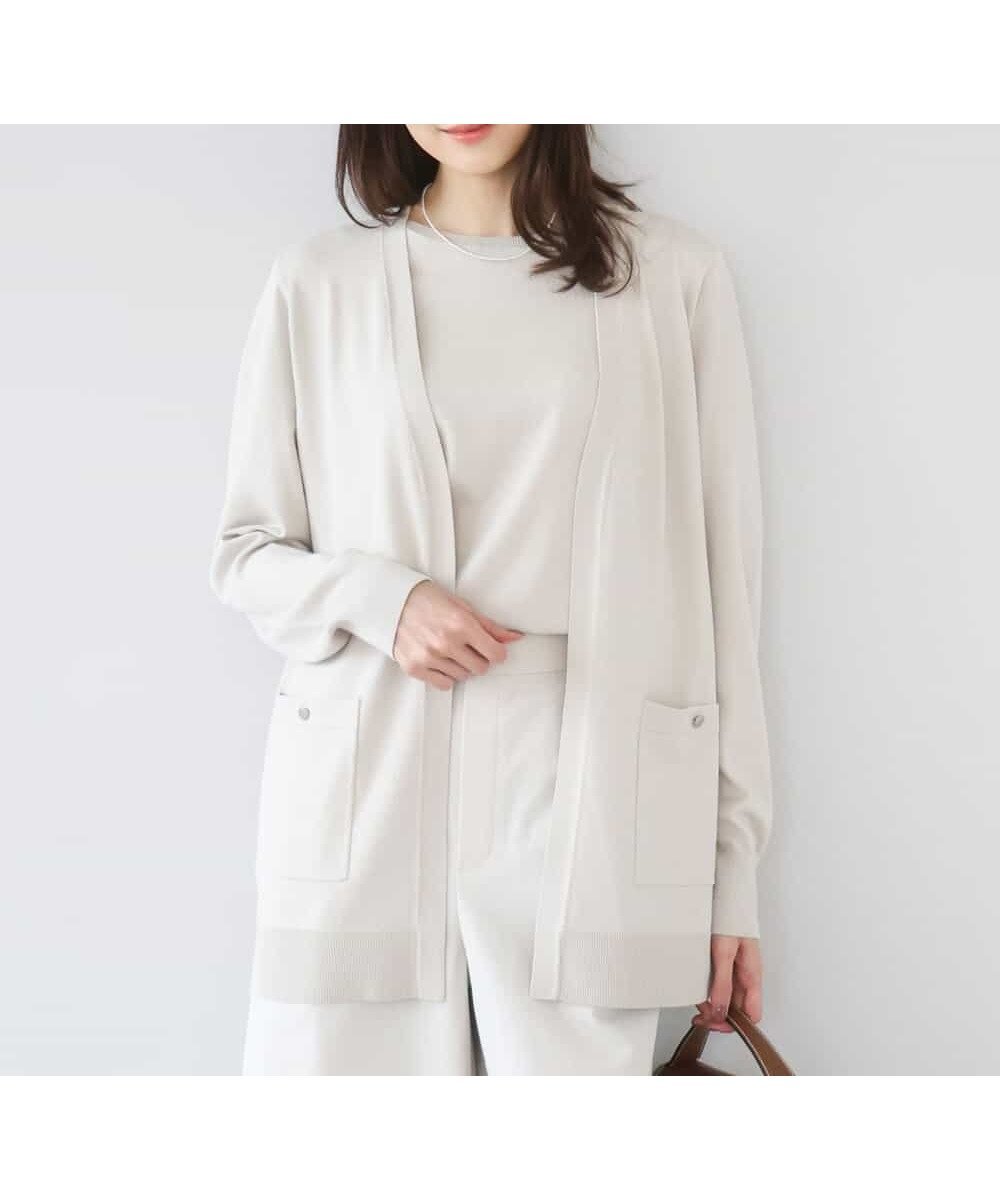 【エムケイ ミッシェルクラン/MK MICHEL KLEIN】のカラーニットアンサンブル/洗える インテリア・キッズ・メンズ・レディースファッション・服の通販 founy(ファニー) ファッション Fashion レディースファッション Fashion for Women トップス・カットソー Cut & Sew Tops ニット Knit Tops & Sweaters アンサンブルニット Knit Ensembles & Twin Sets アンサンブル Ensemble Set インナー Innerwear カーディガン Cardigan, Knitwear コンパクト Compact, Small Size ボーダー Border, Stripe ポケット Pocket, Pocket Detail ミドル Middle Length, Mid Height メタル Metal, Metal Parts 人気 Popular, Best Seller 冬 Winter / This Winter 半袖 Short Sleeve, Half Sleeve 夏 Summer 春 Spring 洗える Machine Washable 秋 Autumn ベージュ|ID: prp329100004867992 ipo3291000000036268370