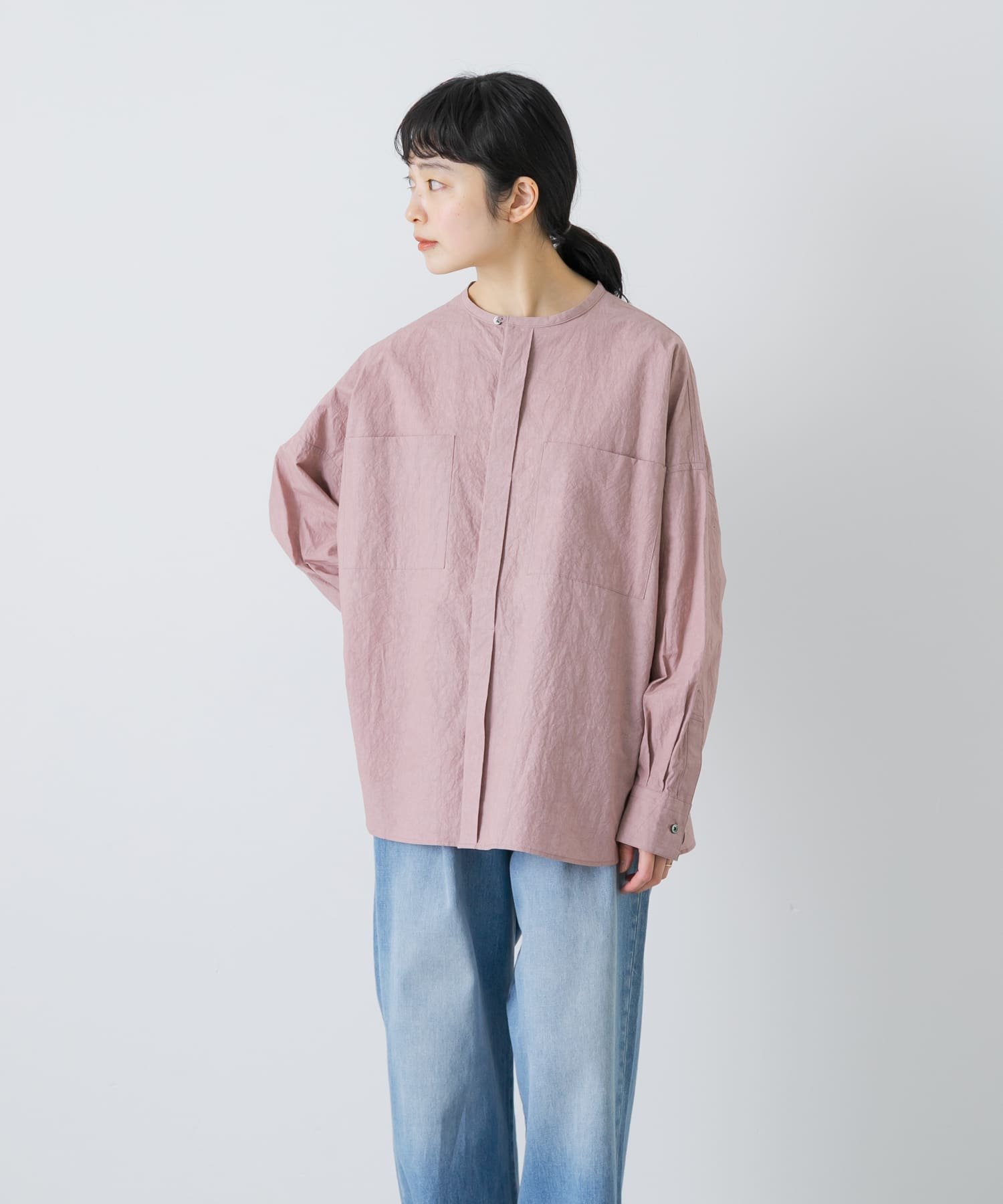 【かぐれ/kagure / URBAN RESEARCH】のコットンリネンWポケットシャツ インテリア・キッズ・メンズ・レディースファッション・服の通販 founy(ファニー) 　ファッション　Fashion　レディースファッション　Fashion for Women　トップス・カットソー　Cut & Sew Tops　シャツ・ブラウス・オフィスカジュアル　Elegant Blouses & Button-Ups　コンパクト　Compact, Small Size　ストレート　Straight, Straight Cut　ポケット　Pocket, Pocket Detail　ヨーク　Yoke, Yoke Design　リネン　Linen, Linen Fabric　ロング　Long, Long-Length　ワイド　Wide, Wide Fit　S/S・春夏　SS, Spring/Summer, Warm Season　夏　Summer　ビジネス 仕事 通勤　Business / Work / Commuting　2026年　2026　ピンク|ID: prp329100004867994 ipo3291000000036268395