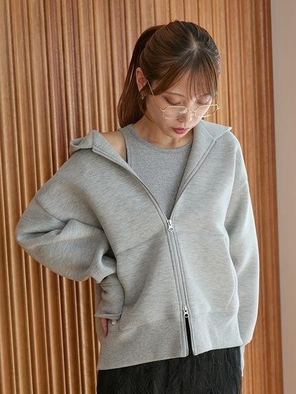 【エミ/emmi】のダンボールジップアップフーディー インテリア・キッズ・メンズ・レディースファッション・服の通販 founy(ファニー) 　ファッション　Fashion　レディースファッション　Fashion for Women　スウェット / スエット　Sweatshirt, Sweatwear　スマート　Smart, Elegant　ポケット　Pocket, Pocket Detail　LGRY[005]|ID: prp329100004867998 ipo3291000000036268428