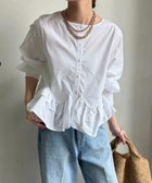 【ドゥドゥ/DouDou】の袖リブペプラムフリルブラウス 人気、トレンドファッション・服の通販 founy(ファニー) ファッション Fashion レディースファッション Fashion for Women トップス・カットソー Cut & Sew Tops シャツ・ブラウス・オフィスカジュアル Elegant Blouses & Button-Ups アクセサリー Fashion Accessories スマート Smart, Elegant 雑誌 Magazine, Fashion Magazine フォルム Silhouette, Form フリル Frill, Ruffle ペプラム Peplum, Flared Hem S/S・春夏 SS, Spring/Summer, Warm Season 再入荷 Restock / Back in Stock 夏 Summer 2026年 2026 thumbnail オフホワイト|ID: prp329100004868003 ipo3291000000036268497