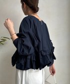 【ドゥドゥ/DouDou】の袖リブペプラムフリルブラウス 人気、トレンドファッション・服の通販 founy(ファニー) ファッション Fashion レディースファッション Fashion for Women トップス・カットソー Cut & Sew Tops シャツ・ブラウス・オフィスカジュアル Elegant Blouses & Button-Ups アクセサリー Fashion Accessories スマート Smart, Elegant 雑誌 Magazine, Fashion Magazine フォルム Silhouette, Form フリル Frill, Ruffle ペプラム Peplum, Flared Hem S/S・春夏 SS, Spring/Summer, Warm Season 再入荷 Restock / Back in Stock 夏 Summer 2026年 2026 thumbnail ネイビー|ID: prp329100004868003 ipo3291000000036268500