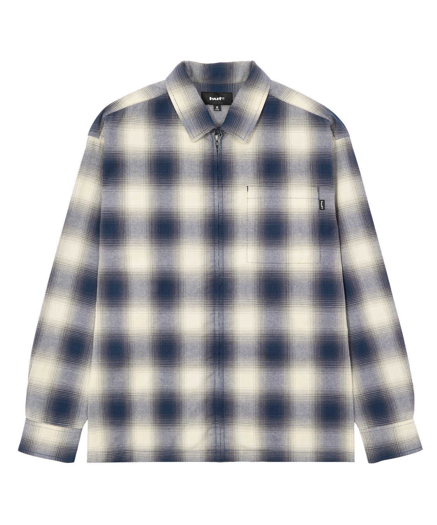 【ハフ/HUF】のOMBRE ZIP LS SHIRT / HUF ハフ ジップシャツ インテリア・キッズ・メンズ・レディースファッション・服の通販 founy(ファニー) 　ファッション　Fashion　レディースファッション　Fashion for Women　トップス・カットソー　Cut & Sew Tops　シャツ・ブラウス・オフィスカジュアル　Elegant Blouses & Button-Ups　カフス　Cuff Design　グラフィック　Graphic, Graphic Design　シンプル　Simple, Minimal　プリーツ　Pleats, Pleated　ベスト　Vest, Waistcoat　ポケット　Pocket, Pocket Detail　リバーシブル　Reversible, Two-Sided　定番　Standard, Basic Item　長袖　Long Sleeve, Full Sleeve　NAVY|ID: prp329100004868006 ipo3291000000036268559