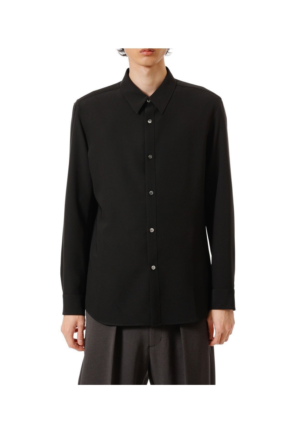 【アタッチメント/ATTACHMENT / MEN】のポリエステルコンパクトツイル レギュラーカラードレスシャツ インテリア・キッズ・メンズ・レディースファッション・服の通販 founy(ファニー) 　ファッション　Fashion　メンズファッション　Fashion for Men　ストレッチ　Stretch, Stretchy Fabric　ツイル　Twist, Twisted Detail　ドレス　Dress, One-Piece　BLACK|ID: prp329100004868007 ipo3291000000036268574