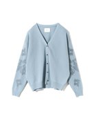 【マーコート/MARcourt】のMIDIUMISOLID for Ladies フラワージャカードカーディガン 人気、トレンドファッション・服の通販 founy(ファニー) ファッション Fashion レディースファッション Fashion for Women トップス・カットソー Cut & Sew Tops カーディガン・羽織り Layered Style Cardigans カーディガン Cardigan, Knitwear シンプル Simple, Minimal ジャカード／ジャガード Jacquard, Woven Pattern ポケット Pocket, Pocket Detail モチーフ Motif, Design Theme 無地 Plain, Solid Color 長袖 Long Sleeve, Full Sleeve thumbnail サックス×グレー|ID: prp329100004868011 ipo3291000000036268673