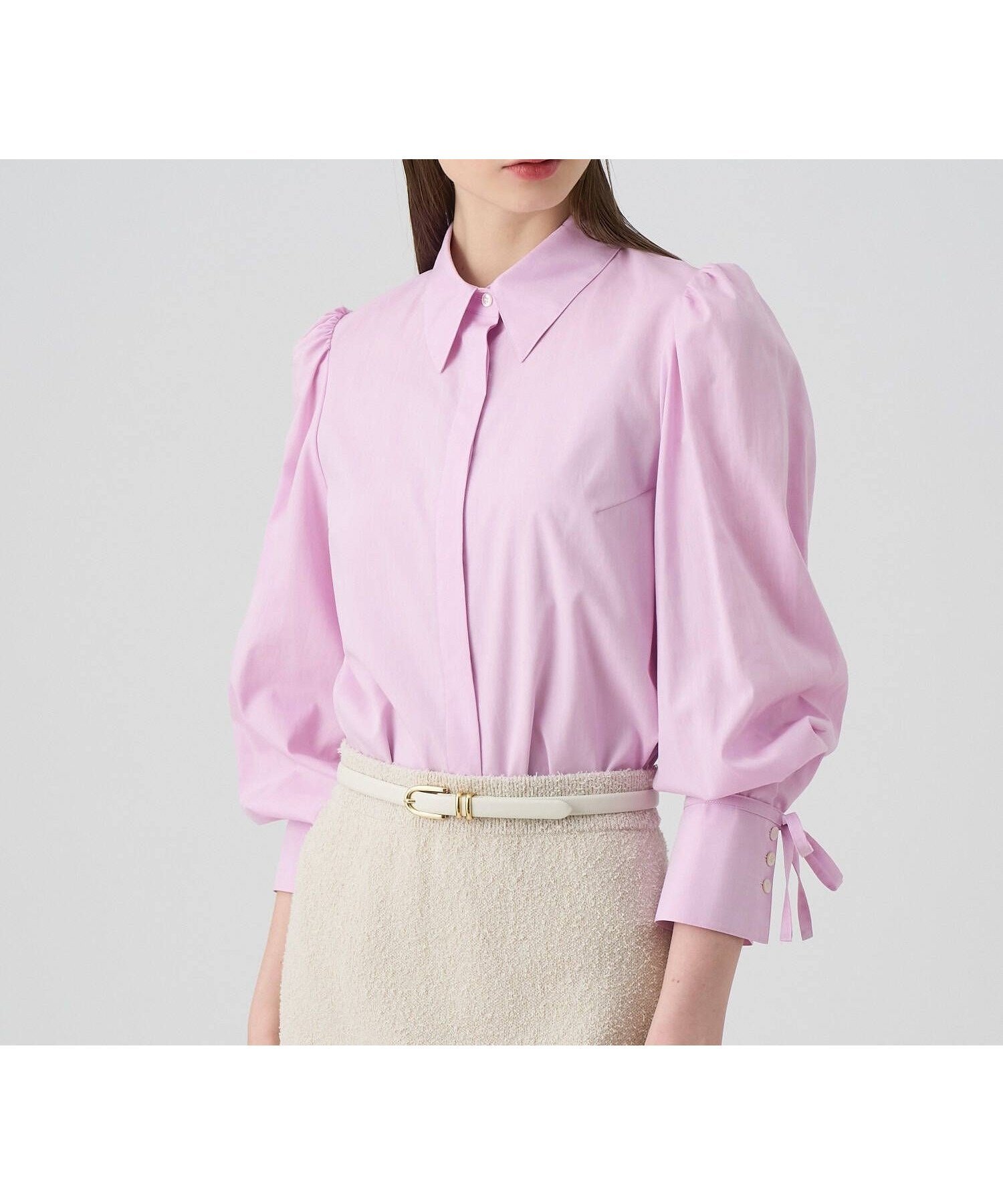 【アナイ/ANAYI】のコットンブロードリボンカフス ブラウス 人気、トレンドファッション・服の通販 founy(ファニー) 　ファッション　Fashion　レディースファッション　Fashion for Women　トップス・カットソー　Cut & Sew Tops　シャツ・ブラウス・オフィスカジュアル　Elegant Blouses & Button-Ups　カフス　Cuff Design　シャンブレー　Chambray, Denim-Like Fabric　シンプル　Simple, Minimal　スマート　Smart, Elegant　バランス　Balance, Style Balance　ブロード　Broadcloth, Fine Cotton　リボン　Ribbon, Bow　夏　Summer　S/S・春夏　SS, Spring/Summer, Warm Season　 other-1|ID: prp329100004868012 ipo3291000000036268696