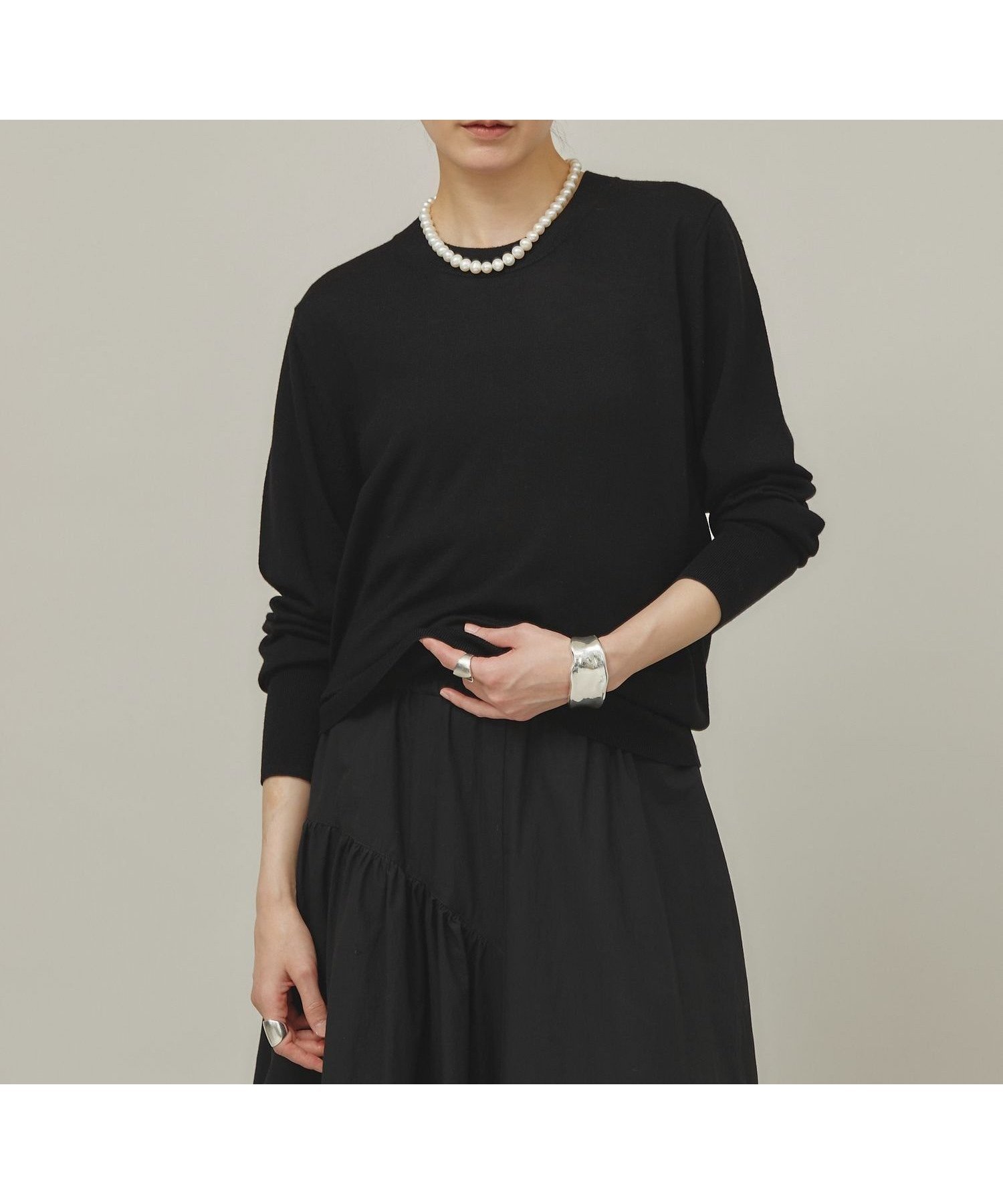 【カレンソロジー/Curensology】のファインウールクルーニットプルオーバー インテリア・キッズ・メンズ・レディースファッション・服の通販 founy(ファニー) 　ファッション　Fashion　レディースファッション　Fashion for Women　トップス・カットソー　Cut & Sew Tops　ニット　Knit Tops & Sweaters　カジュアルプルオーバー・ニットトップス　Pullovers & Knit Tops / Casual Pullovers　エレガント 上品　Elegant　コンパクト　Compact, Small Size　シンプル　Simple, Minimal　ブラック09|ID: prp329100004868013 ipo3291000000036268724