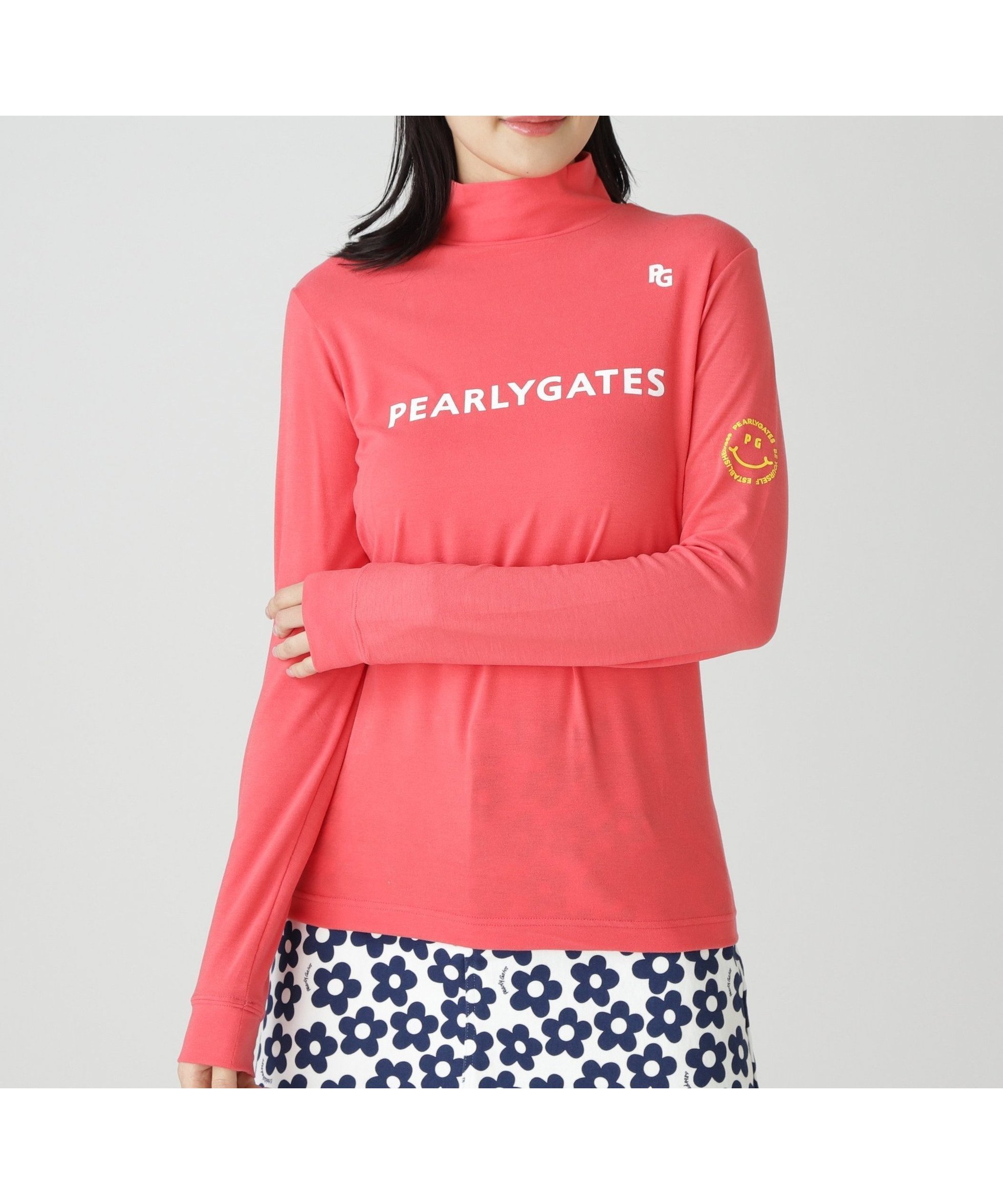 【パーリーゲイツ/PEARLY GATES】のPGisPGラグウォームプレミア長袖ハイネックカットソー インテリア・キッズ・メンズ・レディースファッション・服の通販 founy(ファニー) 　ファッション　Fashion　レディースファッション　Fashion for Women　トップス・カットソー　Cut & Sew Tops　カットソー・ベーシックTシャツ　Cut-and-Sewn Tops / Stretch Tees & Basics　アクリル　Acrylic Material　ゴルフ　Golf　ストレッチ　Stretch, Stretchy Fabric　フロント　Front, Front Design　ラグジュアリー　Luxury, Elegant　長袖　Long Sleeve, Full Sleeve　ピンク|ID: prp329100004868015 ipo3291000000036268793