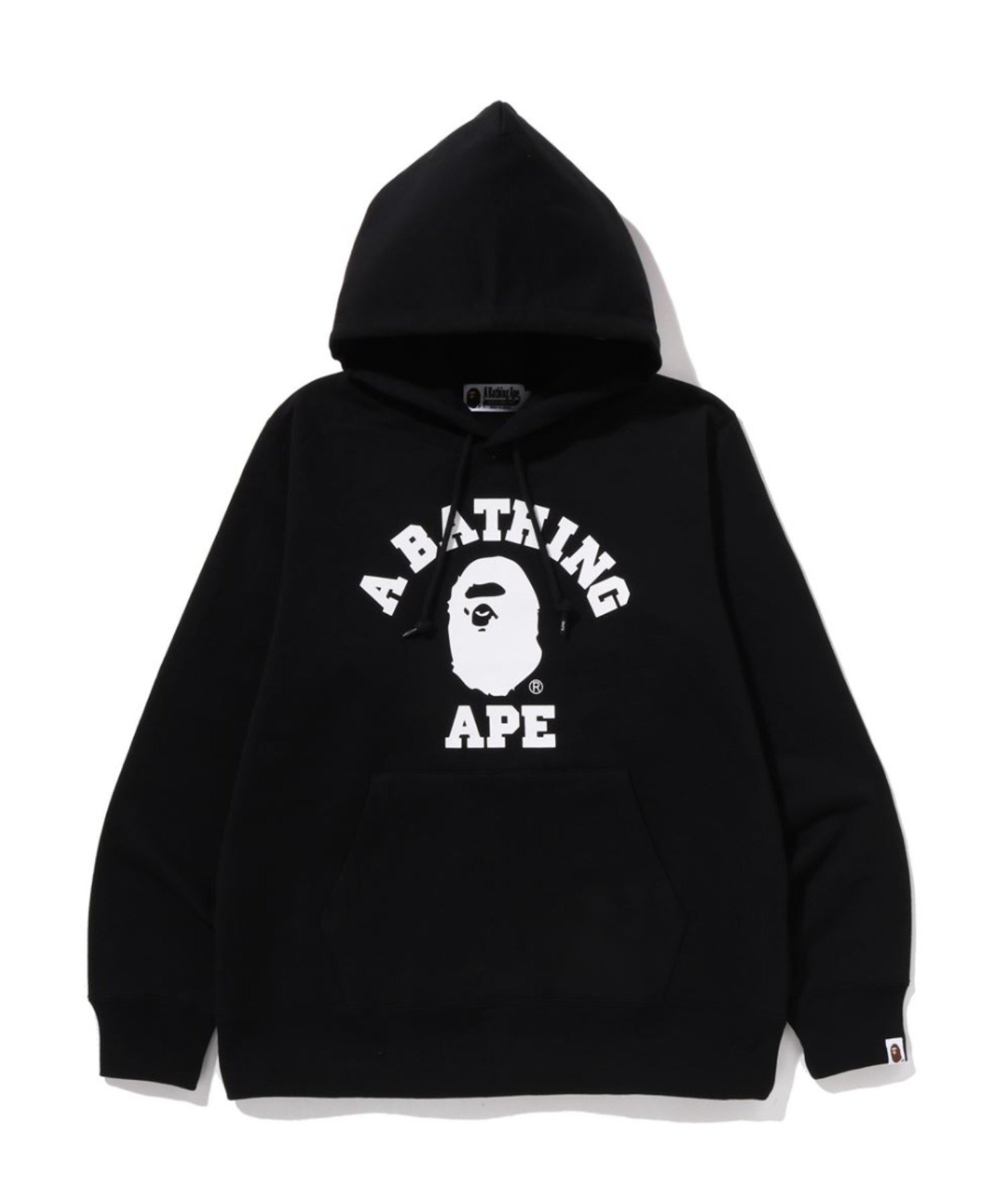 【ア ベイシング エイプ/A BATHING APE】のCOLLEGE PULLOVER HOODIE インテリア・キッズ・メンズ・レディースファッション・服の通販 founy(ファニー) 　ファッション　Fashion　レディースファッション　Fashion for Women　トップス・カットソー　Cut & Sew Tops　カジュアルプルオーバー・ニットトップス　Pullovers & Knit Tops / Casual Pullovers　フロント　Front, Front Design　プリント　Print, Printed Pattern　ラバー　Rubber, Rubber Sole　BLACK|ID: prp329100004868018 ipo3291000000036268847
