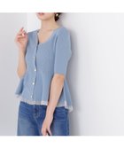 【プロポーション ボディドレッシング/PROPORTION BODY DRESSING】の部分シアーペプラムニット 26SS 人気、トレンドファッション・服の通販 founy(ファニー) ファッション Fashion レディースファッション Fashion for Women トップス・カットソー Cut & Sew Tops ニット Knit Tops & Sweaters シアー Sheer, See-Through フィット Fit, Slim Fit フロント Front, Front Design ペプラム Peplum, Flared Hem 半袖 Short Sleeve, Half Sleeve おすすめ Recommended / Our Picks 2026年 2026 thumbnail ブルー|ID: prp329100004868020 ipo3291000000036268916