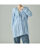 【カレンソロジー/Curensology】のC.S.G ストライプラッフルブラウス 人気、トレンドファッション・服の通販 founy(ファニー) ファッション Fashion レディースファッション Fashion for Women トップス・カットソー Cut & Sew Tops シャツ・ブラウス・オフィスカジュアル Elegant Blouses & Button-Ups インナー Innerwear エレガント 上品 Elegant ストライプ Stripe, Striped Pattern 定番 Standard, Basic Item バランス Balance, Style Balance フランス France, French フリル Frill, Ruffle 夏 Summer thumbnail サックス|ID: prp329100004868033 ipo3291000000036269072