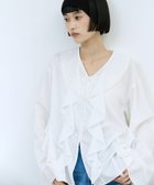 【アダム エ ロペ/ADAM ET ROPE'】の【WEB限定】オーバーラッフルブラウス 人気、トレンドファッション・服の通販 founy(ファニー) ファッション Fashion レディースファッション Fashion for Women トップス・カットソー Cut & Sew Tops シャツ・ブラウス・オフィスカジュアル Elegant Blouses & Button-Ups インナー Innerwear ストライプ Stripe, Striped Pattern スラックス Slacks, Dress Pants デコルテ Décolleté, Neckline デニム Denim, Jeans Material バランス Balance, Style Balance フェミニン Feminine, Girly フリル Frill, Ruffle ポケット Pocket, Pocket Detail おすすめ Recommended / Our Picks エレガント 上品 Elegant 2026年 2026 thumbnail ホワイト(10)|ID: prp329100004868038 ipo3291000000036269199