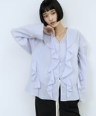 【アダム エ ロペ/ADAM ET ROPE'】の【WEB限定】オーバーラッフルブラウス 人気、トレンドファッション・服の通販 founy(ファニー) ファッション Fashion レディースファッション Fashion for Women トップス・カットソー Cut & Sew Tops シャツ・ブラウス・オフィスカジュアル Elegant Blouses & Button-Ups インナー Innerwear ストライプ Stripe, Striped Pattern スラックス Slacks, Dress Pants デコルテ Décolleté, Neckline デニム Denim, Jeans Material バランス Balance, Style Balance フェミニン Feminine, Girly フリル Frill, Ruffle ポケット Pocket, Pocket Detail おすすめ Recommended / Our Picks エレガント 上品 Elegant 2026年 2026 thumbnail ブルー(44)|ID: prp329100004868038 ipo3291000000036269201
