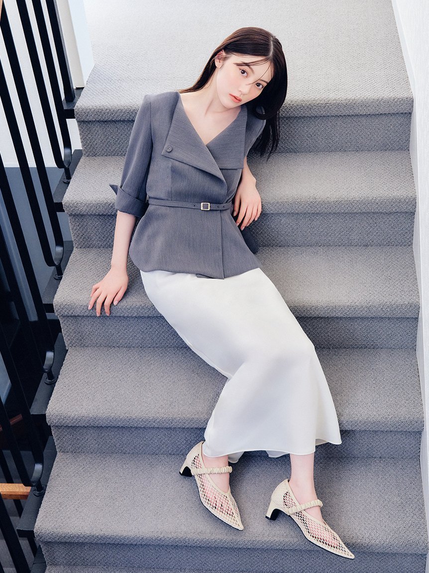 【フレイ アイディー/FRAY I.D】の【WEB限定】2wayジャケット ナロースカートセット インテリア・キッズ・メンズ・レディースファッション・服の通販 founy(ファニー) 　ファッション　Fashion　レディースファッション　Fashion for Women　アウター　Coat / Outerwear Collection　レディースジャケット・軽アウター　Jackets　ジャケット　Jacket, Outerwear　スマート　Smart, Elegant　スリット　Slit, Slit Detail　ペプラム　Peplum, Flared Hem　エレガント 上品　Elegant　GRY[006]|ID: prp329100004868045 ipo3291000000036269531