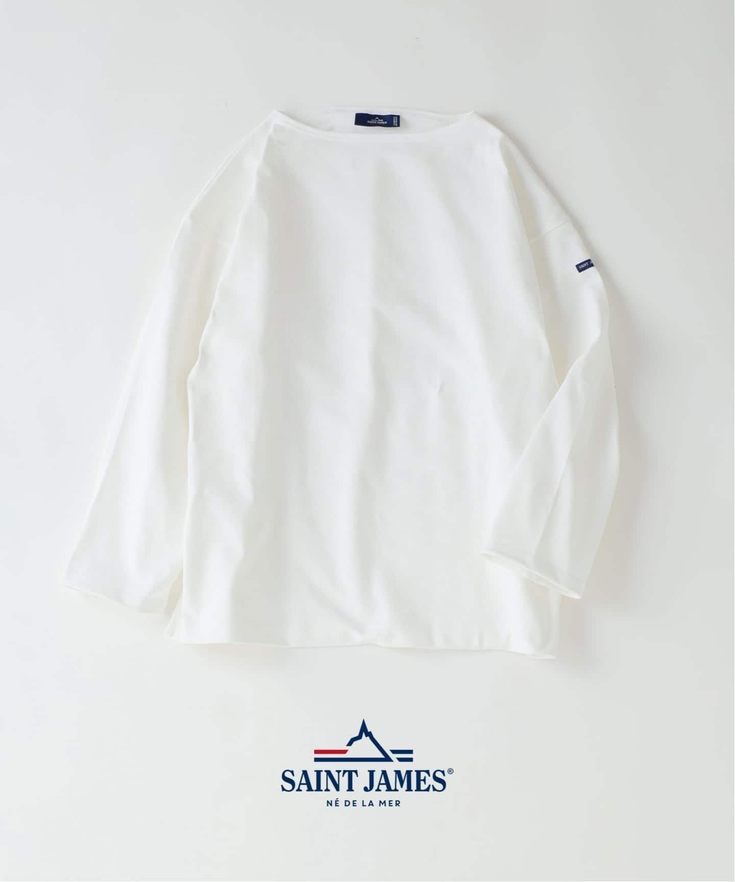【エディフィス/EDIFICE】のSAINT JAMES(セントジェームス) OUESSANT ルーズ (SOLID) インテリア・キッズ・メンズ・レディースファッション・服の通販 founy(ファニー) 　ファッション　Fashion　レディースファッション　Fashion for Women　定番　Standard, Basic Item　フェミニン　Feminine, Girly　フランス　France, French　ルーズ　Loose, Oversized　ホワイト|ID: prp329100004868053 ipo3291000000036269671
