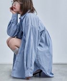 【ビーフラット/bflat】のオーバーサイズ ストライプシャツ 人気、トレンドファッション・服の通販 founy(ファニー) ファッション Fashion レディースファッション Fashion for Women トップス・カットソー Cut & Sew Tops シャツ・ブラウス・オフィスカジュアル Elegant Blouses & Button-Ups インナー Innerwear スウェット / スエット Sweatshirt, Sweatwear ストライプ Stripe, Striped Pattern スリット Slit, Slit Detail ルーズ Loose, Oversized 夏 Summer 定番 Standard, Basic Item 春 Spring S/S・春夏 SS, Spring/Summer, Warm Season 長袖 Long Sleeve, Full Sleeve thumbnail ブルー|ID: prp329100004868056 ipo3291000000036269718