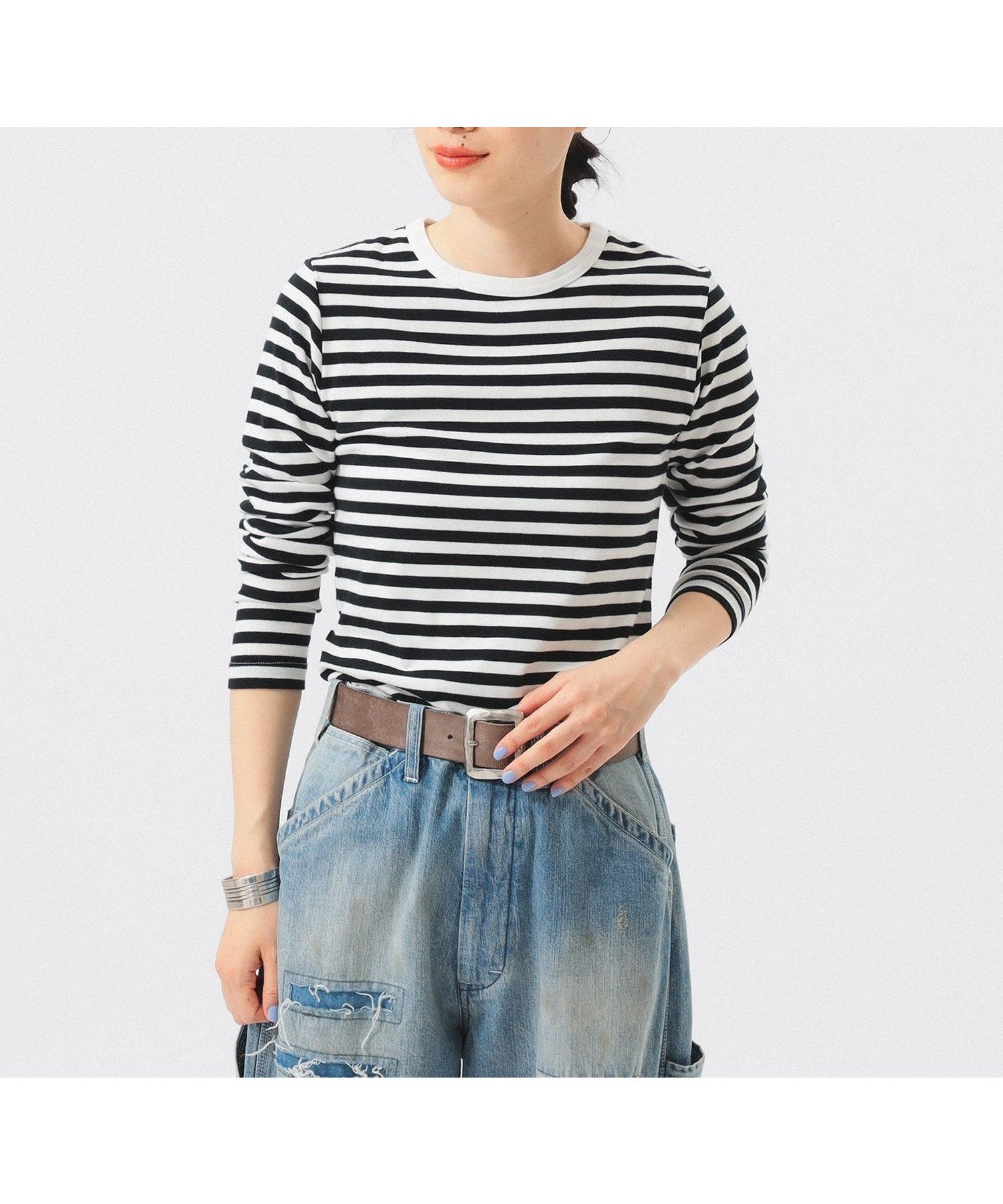 【ビームス ウイメン/BEAMS】の【定番人気!】BEAMS BOY / フライス 1cm ボーダー ウォッシャブル カットソー 25AW インテリア・キッズ・メンズ・レディースファッション・服の通販 founy(ファニー) 　ファッション　Fashion　レディースファッション　Fashion for Women　トップス・カットソー　Cut & Sew Tops　カットソー・ベーシックTシャツ　Cut-and-Sewn Tops / Stretch Tees & Basics　インナー　Innerwear　ウォッシャブル　Machine Washable　カットソー　Cut and Sewn Top　スウェット / スエット　Sweatshirt, Sweatwear　スタンダード　Standard, Basic　定番　Standard, Basic Item　人気　Popular, Best Seller　フィット　Fit, Slim Fit　ベーシック　Basic, Essential　ボーダー　Border, Stripe　ワンポイント　One Point, Statement Accent　おすすめ　Recommended / Our Picks　2025年　2025　2025-2026秋冬・A/W　Autumn/Winter 2025–26 AW25–26　BLACK/WHITE|ID: prp329100004868059 ipo3291000000036269744