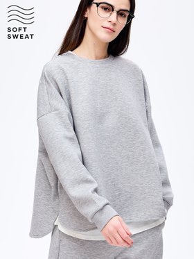 【コカ/COCA】のソフトスウェット裾スリットプルオーパー 人気、トレンドファッション・服の通販 founy(ファニー) ファッション Fashion レディースファッション Fashion for Women トップス・カットソー Cut & Sew Tops レディースパーカー・カジュアルフーディー Casual Hoodies & Sweatshirts スウェット・クルーネックトップス Sweatshirts & Crewnecks / Relaxed Fit Sweat Tops シンプル Simple, Minimal スウェット / スエット Sweatshirt, Sweatwear ストレッチ Stretch, Stretchy Fabric スリット Slit, Slit Detail デニム Denim, Jeans Material バランス Balance, Style Balance ベーシック Basic, Essential ポケット Pocket, Pocket Detail 無地 Plain, Solid Color ワイド Wide, Wide Fit 2026年 2026 |ID:prp329100004868063