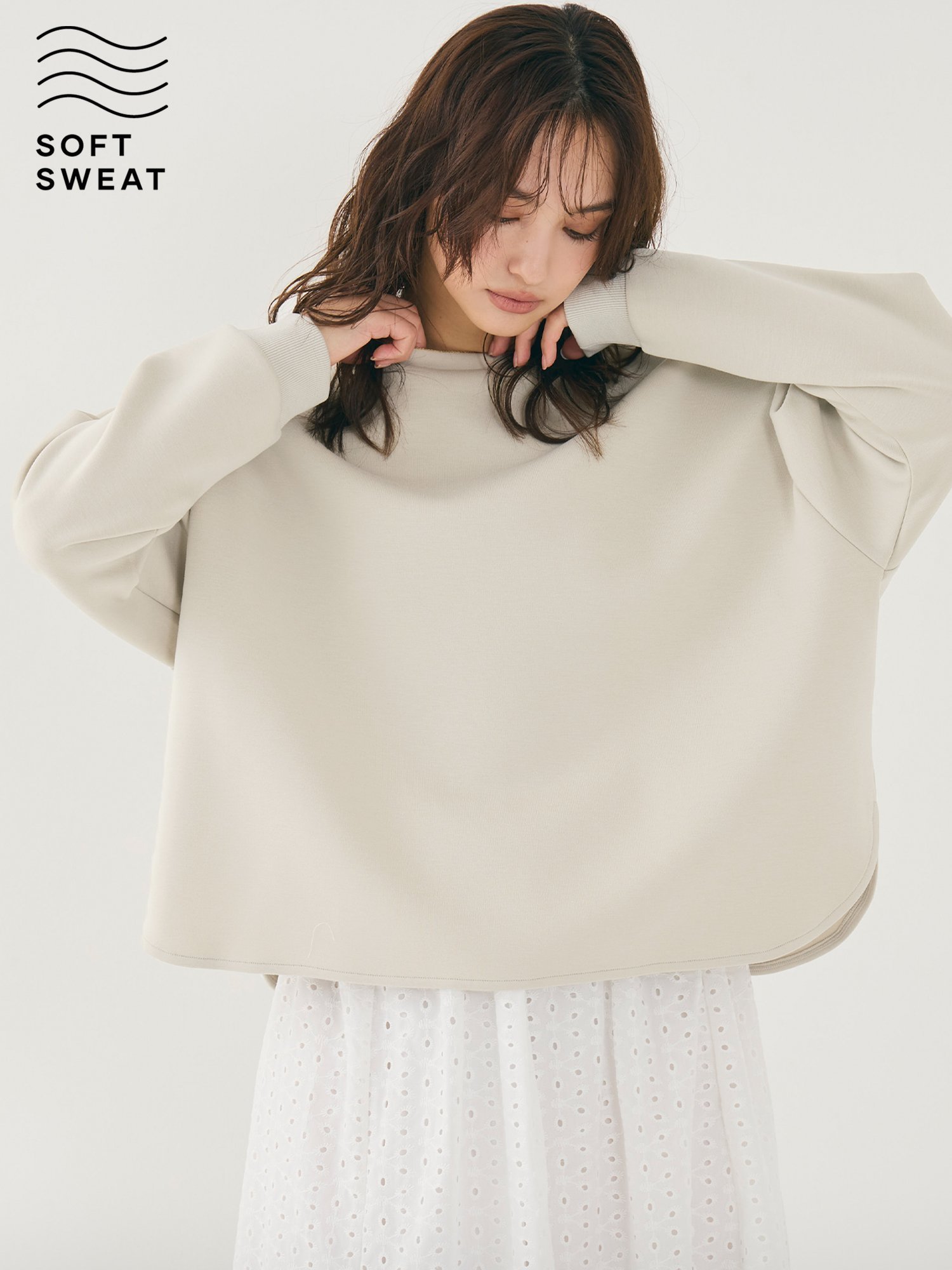 【コカ/COCA】のソフトスウェット裾スリットプルオーパー インテリア・キッズ・メンズ・レディースファッション・服の通販 founy(ファニー) 　ファッション　Fashion　レディースファッション　Fashion for Women　トップス・カットソー　Cut & Sew Tops　レディースパーカー・カジュアルフーディー　Casual Hoodies & Sweatshirts　スウェット・クルーネックトップス　Sweatshirts & Crewnecks / Relaxed Fit Sweat Tops　シンプル　Simple, Minimal　スウェット / スエット　Sweatshirt, Sweatwear　ストレッチ　Stretch, Stretchy Fabric　スリット　Slit, Slit Detail　デニム　Denim, Jeans Material　バランス　Balance, Style Balance　ベーシック　Basic, Essential　ポケット　Pocket, Pocket Detail　無地　Plain, Solid Color　ワイド　Wide, Wide Fit　2026年　2026　Lt.gray|ID: prp329100004868063 ipo3291000000036269886