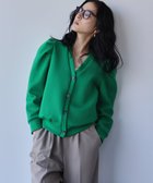 【その他のブランド/Other】のショルダーギャザーVネックカーディガン【洗える】 人気、トレンドファッション・服の通販 founy(ファニー) ファッション Fashion レディースファッション Fashion for Women トップス・カットソー Cut & Sew Tops カーディガン・羽織り Layered Style Cardigans Vネックトップス V-Neck Tops / V-Cut Neckline Shirts カーディガン Cardigan, Knitwear ギャザー Gathered, Ruffled ショルダー Shoulder, Shoulder Strap エレガント 上品 Elegant 洗える Machine Washable thumbnail GRN|ID: prp329100004868064 ipo3291000000036269901