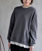 【アールピーエス/rps】の裏毛レース付きプルオーバー 人気、トレンドファッション・服の通販 founy(ファニー) ファッション Fashion レディースファッション Fashion for Women トップス・カットソー Cut & Sew Tops カジュアルプルオーバー・ニットトップス Pullovers & Knit Tops / Casual Pullovers ガーリー Girly, Feminine Style ショルダー Shoulder, Shoulder Strap ドロップ Drop Shoulder, Dropped Style レース Lace, Lace Fabric 再入荷 Restock / Back in Stock thumbnail チャコールグレー|ID: prp329100004868073 ipo3291000000036270058