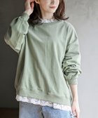 【アールピーエス/rps】の裏毛レース付きプルオーバー 人気、トレンドファッション・服の通販 founy(ファニー) ファッション Fashion レディースファッション Fashion for Women トップス・カットソー Cut & Sew Tops カジュアルプルオーバー・ニットトップス Pullovers & Knit Tops / Casual Pullovers ガーリー Girly, Feminine Style ショルダー Shoulder, Shoulder Strap ドロップ Drop Shoulder, Dropped Style レース Lace, Lace Fabric 再入荷 Restock / Back in Stock thumbnail グリーン|ID: prp329100004868073 ipo3291000000036270060